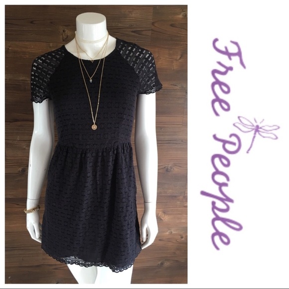 Free People Dresses & Skirts - Free People Black Lace Dress